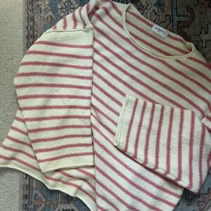 Quince Striped Sweater in Cream and Pink